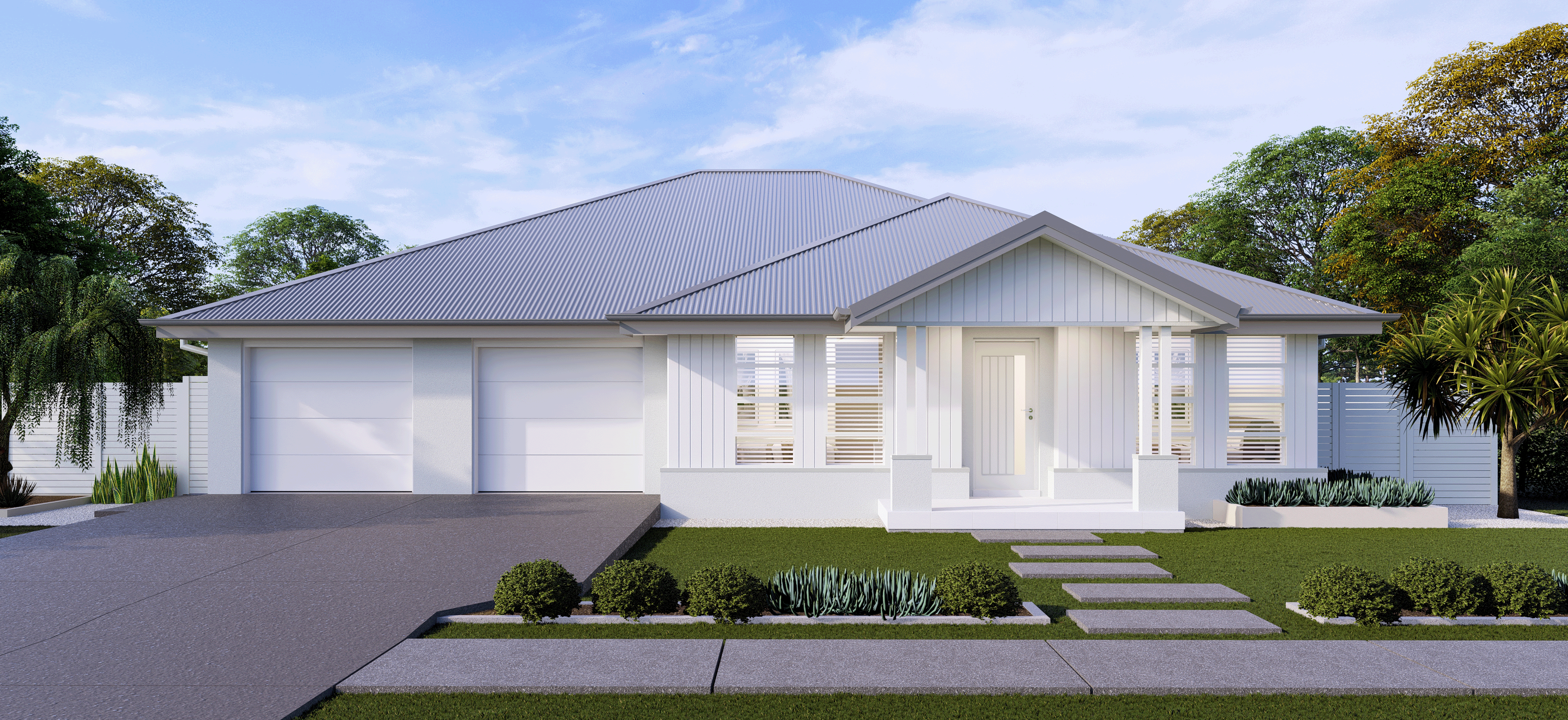 One of Four Oxley Dual Living Design with a Hamptons Premium Facade, showcasing an affordable property investment solution